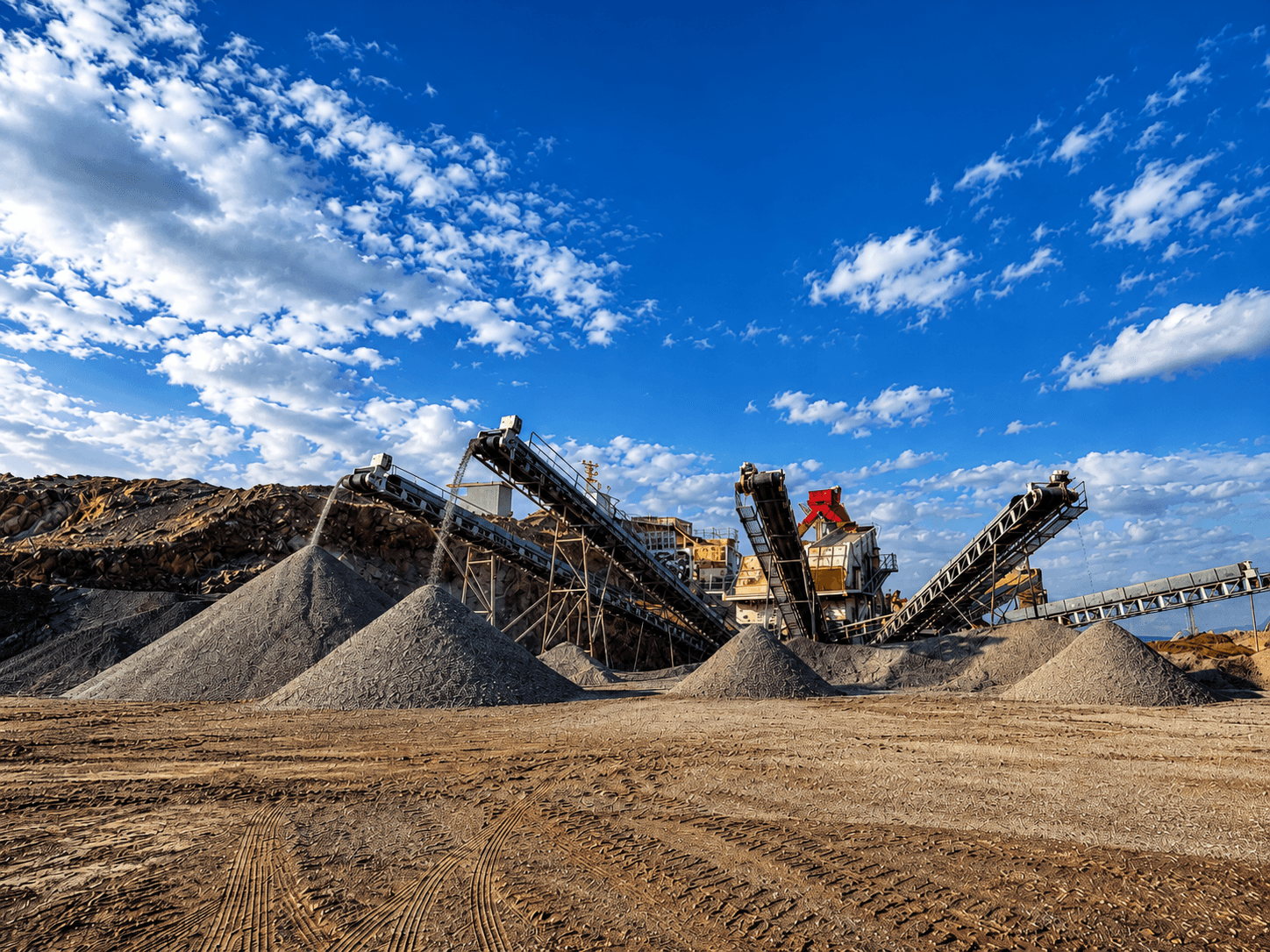 ZAD aggregate and crushing-screening facility — wide site view